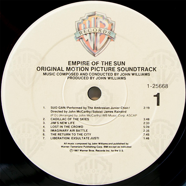 John Williams - Empire Of The Sun (Original Motion Picture Soundtrack) | Warner Bros. Records (9 25668-1) - 4 John Williams - Empire Of The Sun (Original Motion Picture Soundtrack) | Warner Bros. Records (9 25668-1) - 4