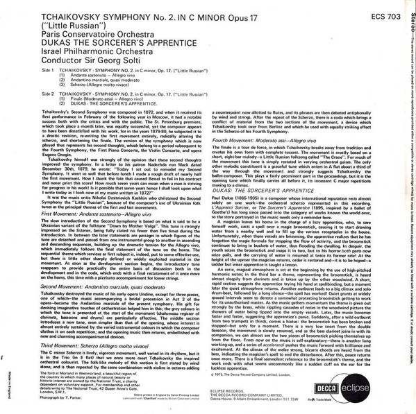 Symphony No. 2, ("Little Russian") / The Sorcerer's Apprentice
