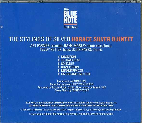 The Horace Silver Quintet - The Stylings Of Silver | Blue Note (TOCJ-1562) - 3