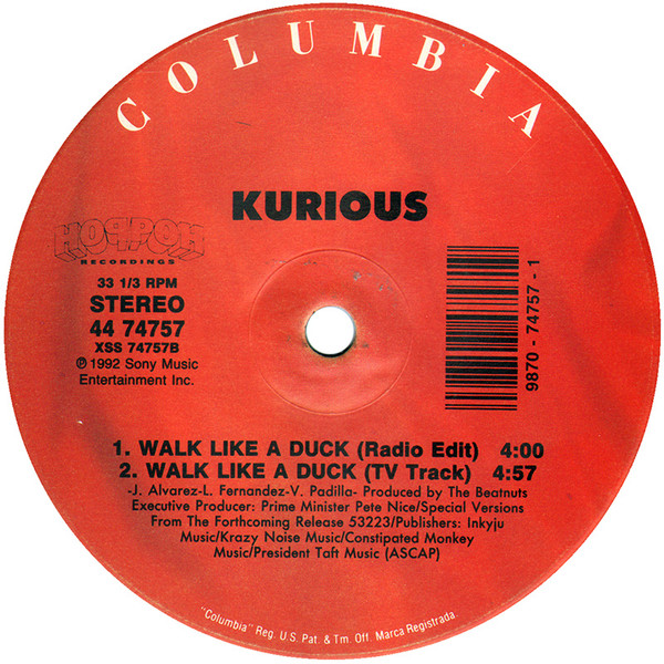 Kurious - Walk Like A Duck | Columbia (44 74757) - 4 Kurious - Walk Like A Duck | Columbia (44 74757) - 4