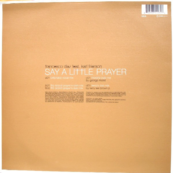 Francesco Diaz Feat. Karl Frierson - Say A Little Prayer | UCA Records (UCA 079-6) - 2