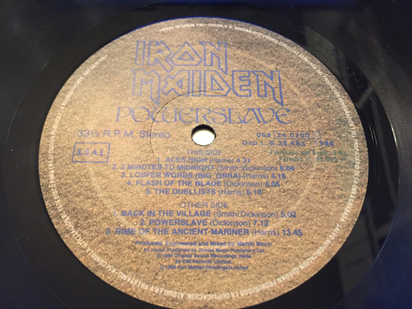 Iron Maiden - Powerslave | EMI (068-24 02001) - 3