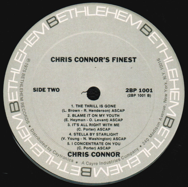Chris Connor - The Finest Of Chris Connor | Bethlehem Records (2BP 1001) - 4 Chris Connor - The Finest Of Chris Connor | Bethlehem Records (2BP 1001) - 4