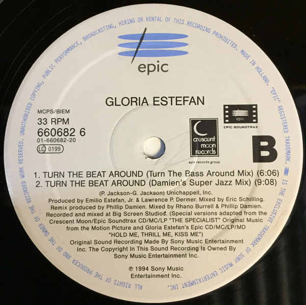 Gloria Estefan - Turn The Beat Around | Epic Soundtrax (EPC 660682 6) - 2