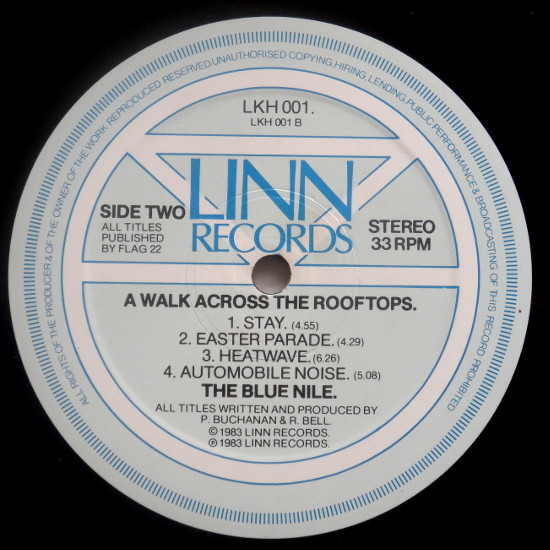 The Blue Nile - A Walk Across The Rooftops | Linn Records (LKH 1) - 4 The Blue Nile - A Walk Across The Rooftops | Linn Records (LKH 1) - 4