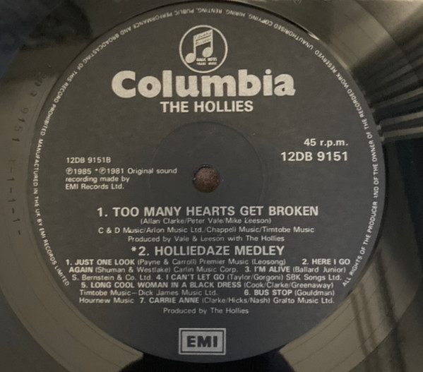 The Hollies - Reunion Of The Heart | Columbia (12DB 9151) - 4