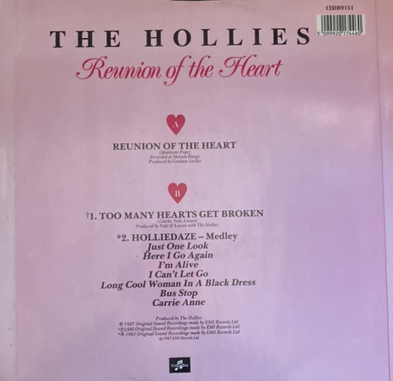 The Hollies - Reunion Of The Heart | Columbia (12DB 9151) - 2