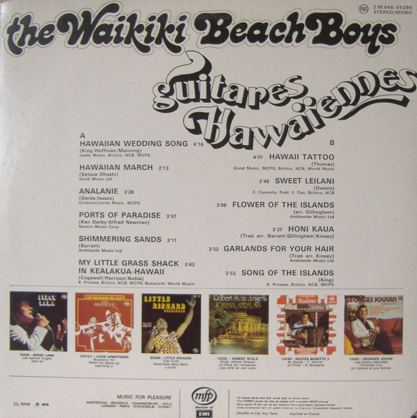 The Waikiki Beach Boys - Guitares Hawaïennes | Music For Pleasure (2 M 046-05396)
