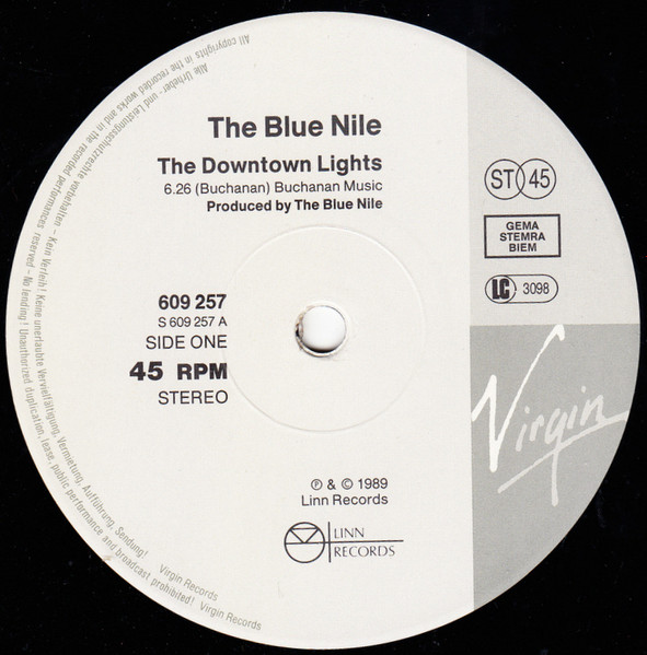 The Blue Nile - The Downtown Lights | Virgin (609 257-213) - 2