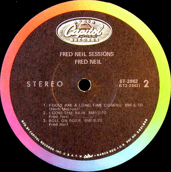 Fred Neil - Sessions | Capitol Records (ST 2862) - 4 Fred Neil - Sessions | Capitol Records (ST 2862) - 4