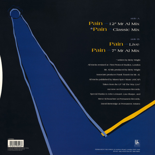 Betty Wright - Pain | Permanent Records (12PERM4) - 2