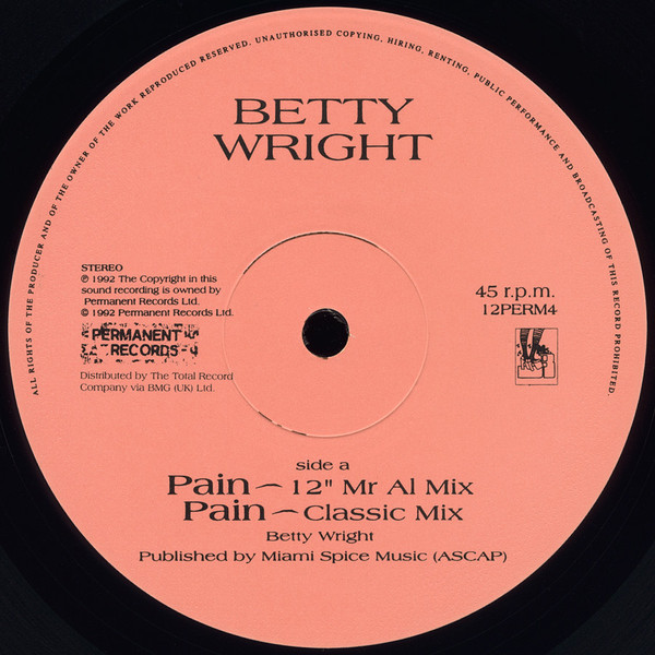 Betty Wright - Pain | Permanent Records (12PERM4) - 3