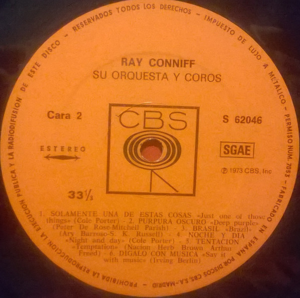 Ray Conniff And His Orchestra & Chorus - Say It With Music (A Touch Of Latin) | CBS (S 62046) - 3