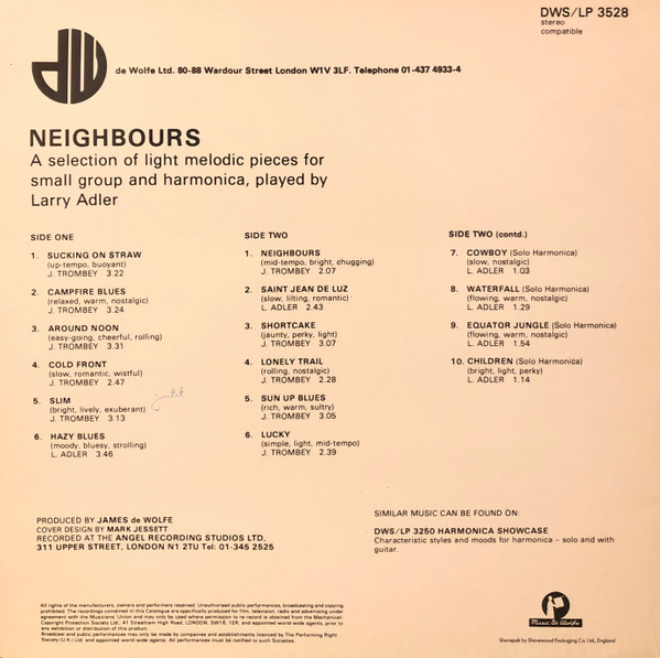 Larry Adler - Neighbours | Music De Wolfe (DWS/LP 3528) - 2 Larry Adler - Neighbours | Music De Wolfe (DWS/LP 3528) - 2