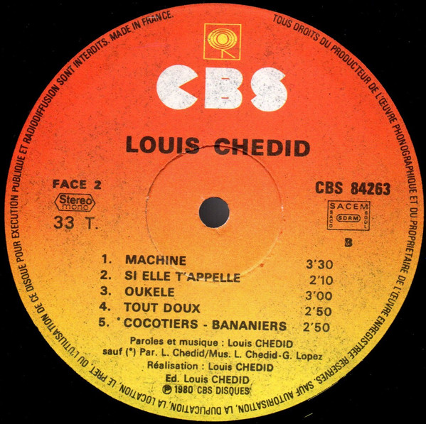 Louis Chedid - Egomane | CBS (CBS 84263) - 4