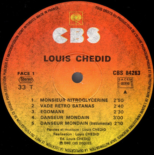 Louis Chedid - Egomane | CBS (CBS 84263) - 3