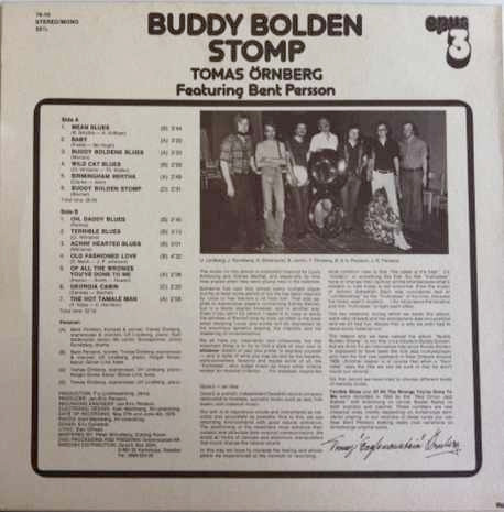 Tomas Örnberg Featuring Bent Persson - Buddy Bolden Stomp | Opus 3 (79-10) - 2 Tomas Örnberg Featuring Bent Persson - Buddy Bolden Stomp | Opus 3 (79-10) - 2