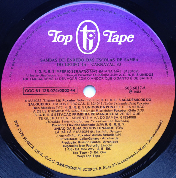 Various - Sambas De Enredo Das Escolas De Samba Do Grupo 1A - Carnaval 83 | Top Tape (503.6017) - 3 Various - Sambas De Enredo Das Escolas De Samba Do Grupo 1A - Carnaval 83 | Top Tape (503.6017) - 3