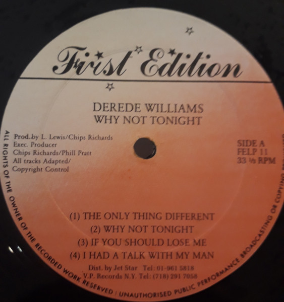 Derede Williams - Why Not Tonight | First Edition (FELP 11) - 2 Derede Williams - Why Not Tonight | First Edition (FELP 11) - 2