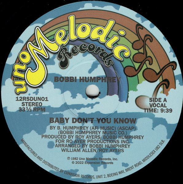 Bobbi Humphrey - Baby Don't You Know | Uno Melodic Records (12RSDUNO1) - main