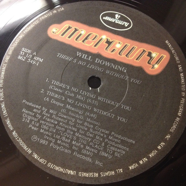 Will Downing - There's No Living Without You | Mercury (862 549-1) - 2