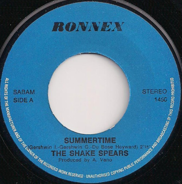 The Shake Spears - Summertime | Ronnex Records (1450) - 3 The Shake Spears - Summertime | Ronnex Records (1450) - 3