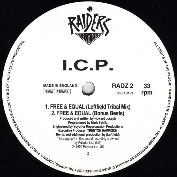 I.C.P. - Free & Equal | Raiders Records (RADZ 2) - 3 I.C.P. - Free & Equal | Raiders Records (RADZ 2) - 3