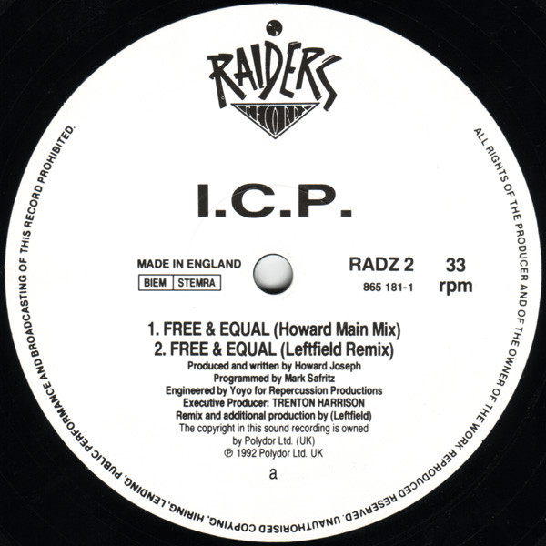 I.C.P. - Free & Equal | Raiders Records (RADZ 2) - 2 I.C.P. - Free & Equal | Raiders Records (RADZ 2) - 2