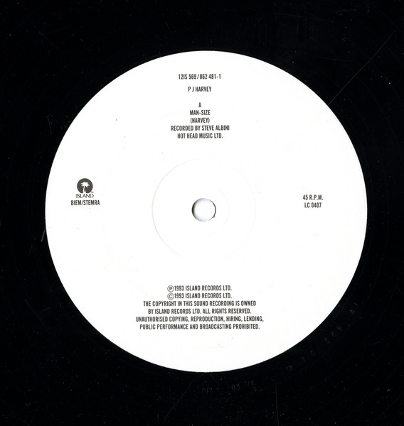 PJ Harvey - Man-Size | Island Records (12IS 569) - 3