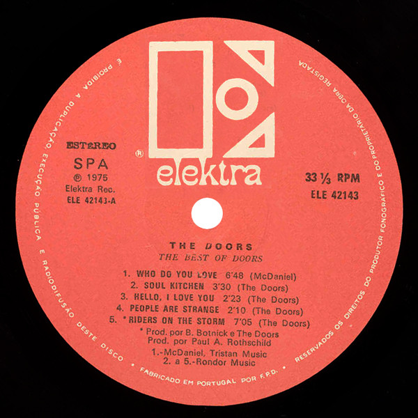 The Doors - The Best Of Doors | Elektra (ELE 42143) - 3