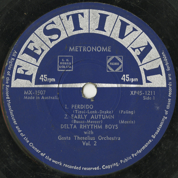 The Delta Rhythm Boys - Delta Rhythm Boys Vol. 2 | Festival Records (XP45-1211) - 3 The Delta Rhythm Boys - Delta Rhythm Boys Vol. 2 | Festival Records (XP45-1211) - 3