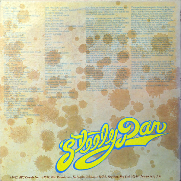 Steely Dan - Can't Buy A Thrill | ABC Records (ABCX-758) - 3