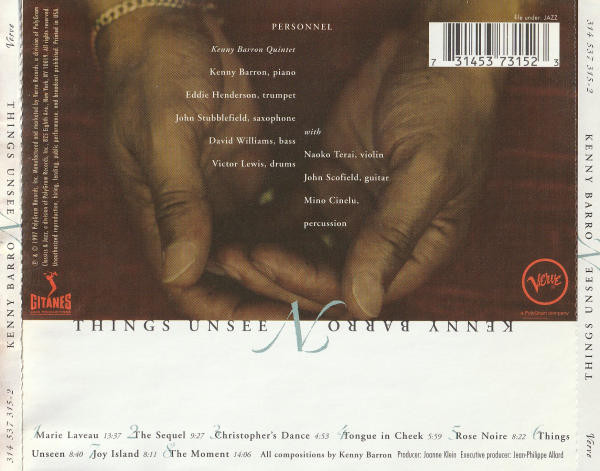 Kenny Barron - Things Unseen | Gitanes Jazz Productions (314 537 315-2) - 3