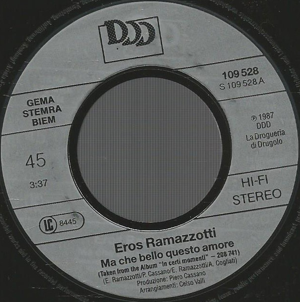 Eros Ramazzotti - Ma Che Bello Questo Amore | DDD (109 528) - 3