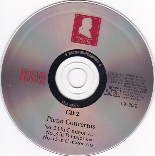 Wolfgang Amadeus Mozart - Piano Concertos No. 24 In C Minor KV491 / No. 3 In D Major K40 / No. 13 In C Major K415 | Brilliant Classics (99720/2) - 3 Wolfgang Amadeus Mozart - Piano Concertos No. 24 In C Minor KV491 / No. 3 In D Major K40 / No. 13 In C Major K415 | Brilliant Classics (99720/2) - 3