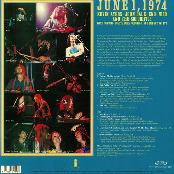 Kevin Ayers - John Cale - Brian Eno - Nico - June 1, 1974 | Island Records (700145) - 2 Kevin Ayers - John Cale - Brian Eno - Nico - June 1, 1974 | Island Records (700145) - 2