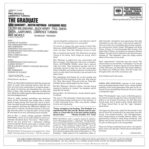 Simon & Garfunkel , Dave Grusin - The Graduate (Original Sound Track Recording) | Speakers Corner Records (OS 3180) - 3 Simon & Garfunkel , Dave Grusin - The Graduate (Original Sound Track Recording) | Speakers Corner Records (OS 3180) - 3