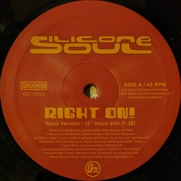Silicone Soul - Right On! | Groovin Recordings (GR-12113) - 2 Silicone Soul - Right On! | Groovin Recordings (GR-12113) - 2