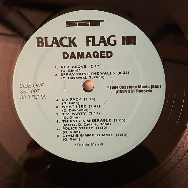 Black Flag - Damaged | SST Records (SST 007) - 3