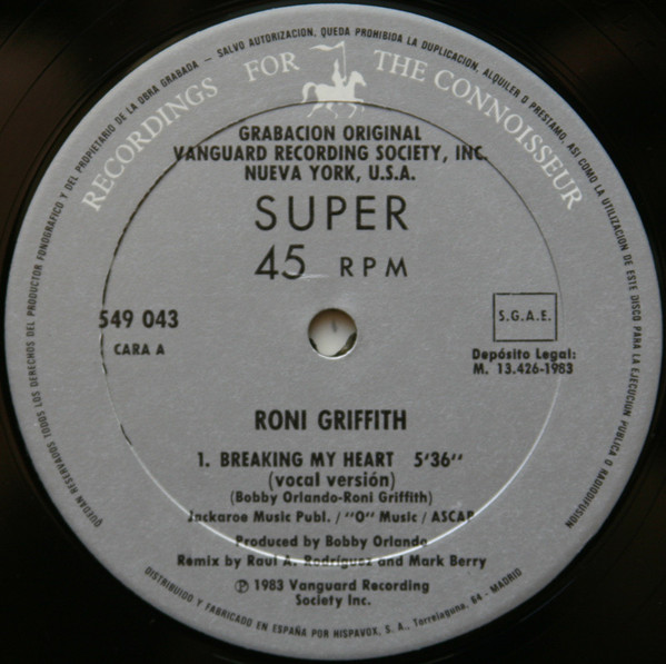 Roni Griffith - Breaking My Heart | Vanguard (549 043) - 3