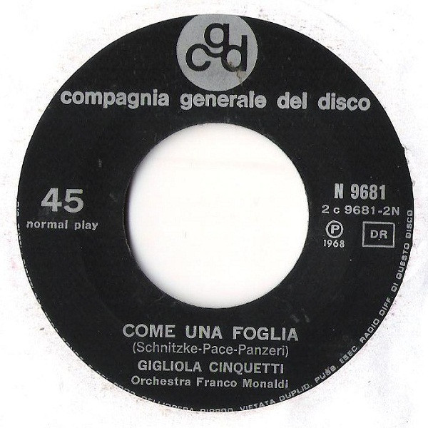 Gigliola Cinquetti - Giuseppe In Pennsylvania | CGD (N 9681) - 4
