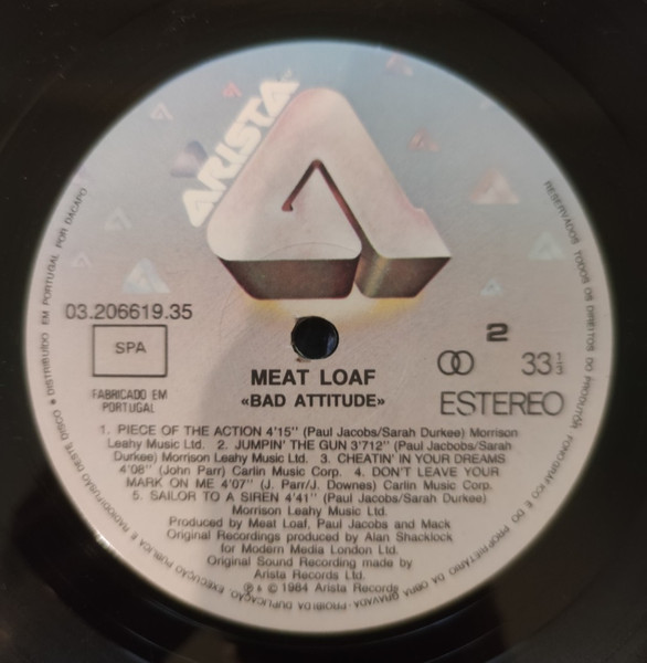 Meat Loaf - Bad Attitude | Arista (03.206619.40) - 3