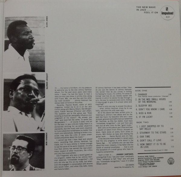 Johnny Hartman - I Just Dropped By To Say Hello | Impulse! (AS-57) - 4