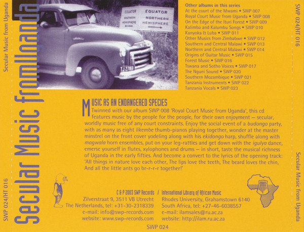 Various - Secular Music From Uganda 1950 & 1952 | SWP Records (SWP 024) - 2