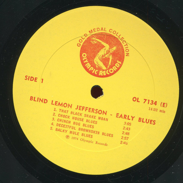 Blind Lemon Jefferson - Early Blues | Olympic Records (7134) - 2 Blind Lemon Jefferson - Early Blues | Olympic Records (7134) - 2
