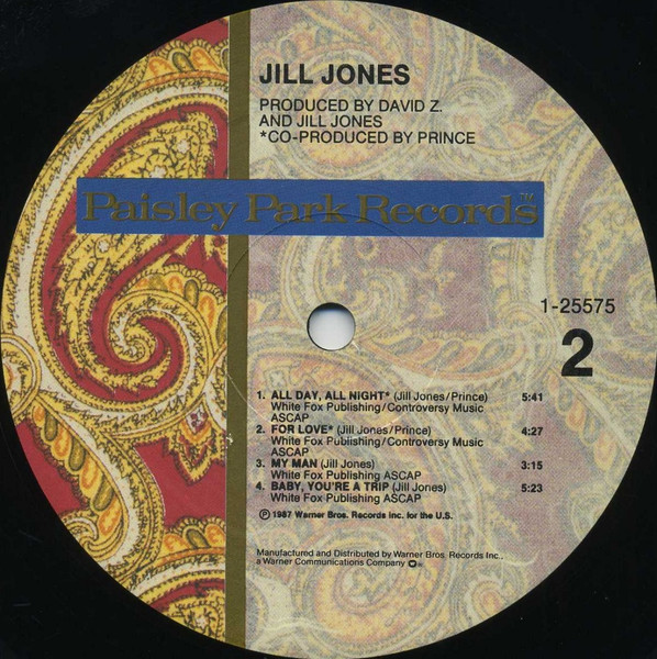 Jill Jones - Jill Jones | Paisley Park (9 25575-1) - 4 Jill Jones - Jill Jones | Paisley Park (9 25575-1) - 4