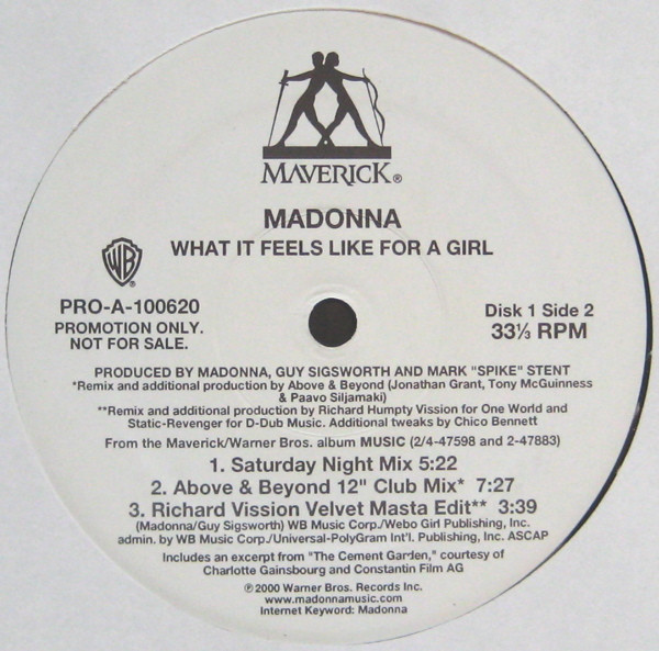 Madonna - What It Feels Like For A Girl | Maverick (PRO-A-100620) - 4 Madonna - What It Feels Like For A Girl | Maverick (PRO-A-100620) - 4