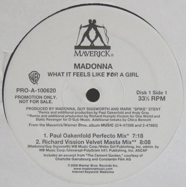 Madonna - What It Feels Like For A Girl | Maverick (PRO-A-100620) - 3 Madonna - What It Feels Like For A Girl | Maverick (PRO-A-100620) - 3