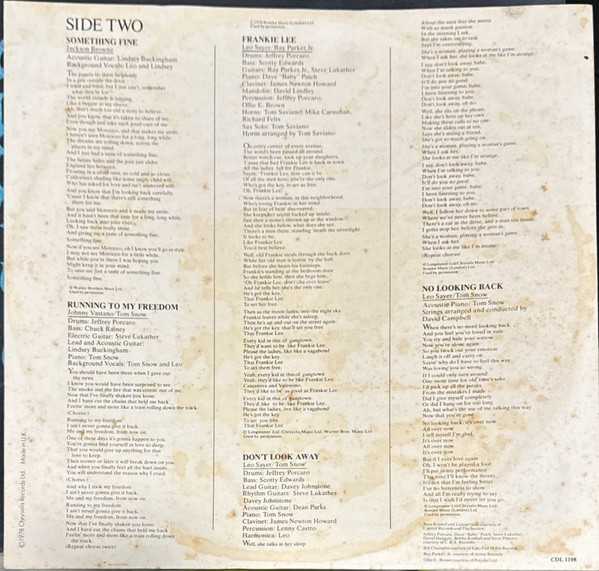 Leo Sayer - Leo Sayer | Chrysalis (CDL 1198) - 4