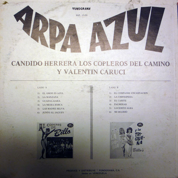Candido Herrera , Los Copleros Del Camino Y Valentin Caruci - Arpa Azul | Souvenir (SLP-13-55) - 2